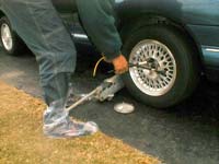 Shoe & Boot Protector in use